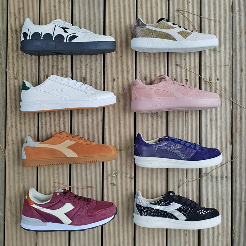 collezione di scarpe di vari colori della Diadora per uomo, donna