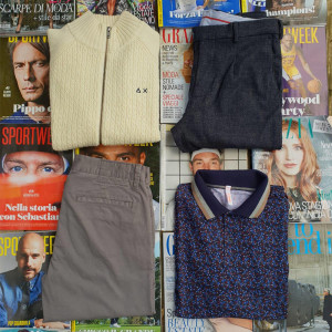 outfit abbigliamento da uomo pantalone, camicia, polo, t-shirt da uomo del marchio Sun68